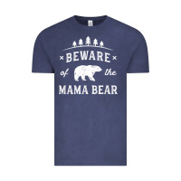 Vintage Denim beware mama bear mom protect strong mother graphic clip art t shirt Vintage Tee - DesignPulse