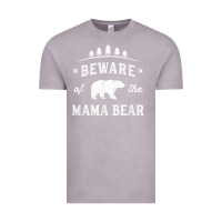 Vintage Zinc beware mama bear mom protect strong mother graphic clip art t shirt Vintage Tee - DesignPulse