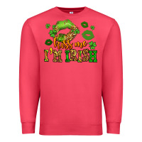Cardinal kiss me im irish st patricks lip stain Premium Sweatshirt - LillyAllenDesigns
