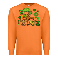 Carrot kiss me im irish st patricks lip stain Premium Sweatshirt - LillyAllenDesigns