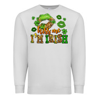 Dove Grey kiss me im irish st patricks lip stain Premium Sweatshirt - LillyAllenDesigns