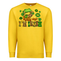 Lemon kiss me im irish st patricks lip stain Premium Sweatshirt - LillyAllenDesigns