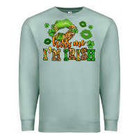 Seafoam kiss me im irish st patricks lip stain Premium Sweatshirt - LillyAllenDesigns