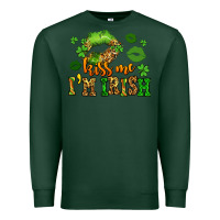 Sports Green kiss me im irish st patricks lip stain Premium Sweatshirt - LillyAllenDesigns