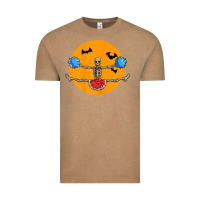 Vintage Coffee cheerleading skeleton halloween cheer skeleton cheerleader t shirt Vintage Tee - DesignPulse