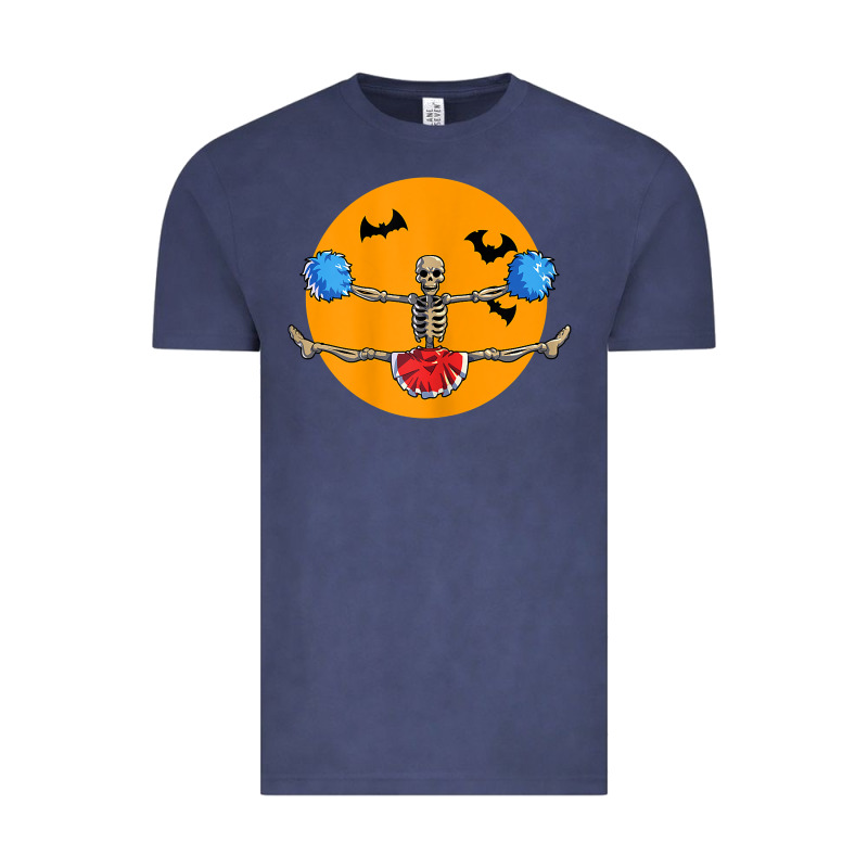 Cheerleading Skeleton Halloween Cheer Skeleton Cheerleader T Shirt Vintage Tee by DesignPulse | Teevron