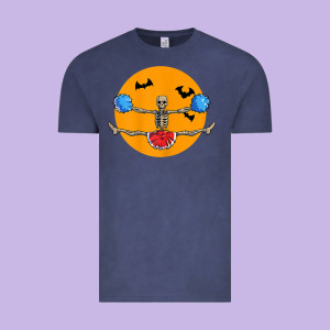Cheerleading Skeleton Halloween Cheer Skeleton Cheerleader T Shirt Vintage Tee Designed By Designpulse