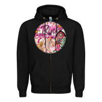 Black pink christmas pig Zipper Hoodie - FaDigitalArtStudio