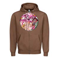 Chestnut pink christmas pig Zipper Hoodie - FaDigitalArtStudio
