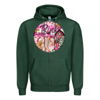 Sports Green pink christmas pig Zipper Hoodie - FaDigitalArtStudio