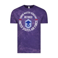 Cloud Purple senior master sergeant retired air force retirement gifts t shirt Vintage Tee - DesignPulse