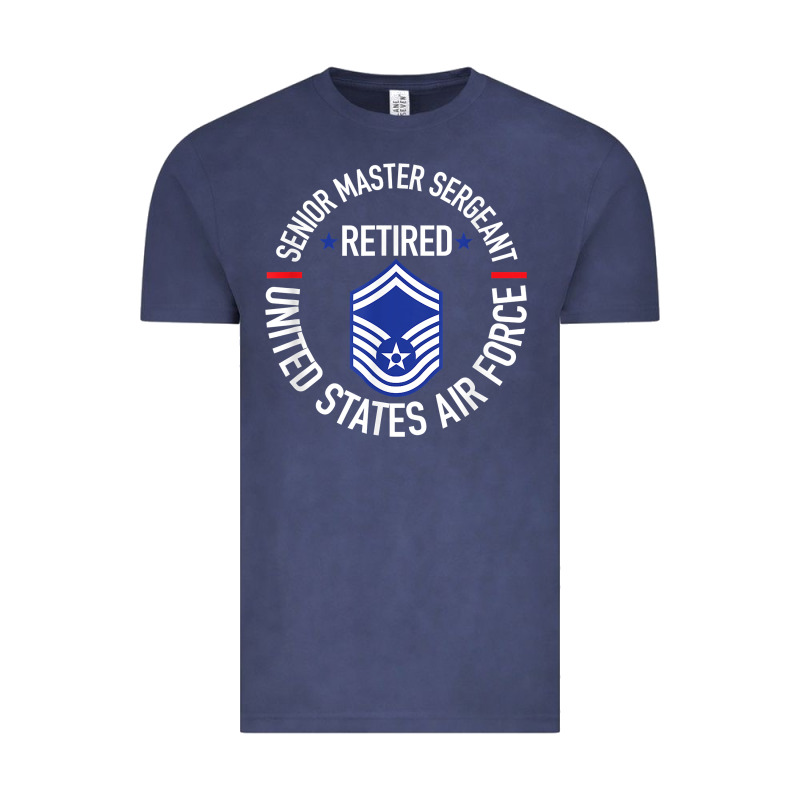 Senior Master Sergeant Retired Air Force Retirement Gifts T Shirt Vintage Tee by DesignPulse | Teevron