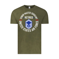 Vintage Olive senior master sergeant retired air force retirement gifts t shirt Vintage Tee - DesignPulse