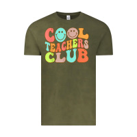 Vintage Olive cool teachers club funny smile teachers club squad t shirt Vintage Tee - DesignPulse
