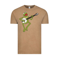 Vintage Coffee Kermit playing the banjo Classic Vintage Tee - DesignPulse