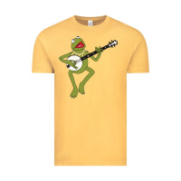 Vintage Mustard Kermit playing the banjo Classic Vintage Tee - DesignPulse