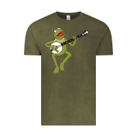 Vintage Olive Kermit playing the banjo Classic Vintage Tee - DesignPulse