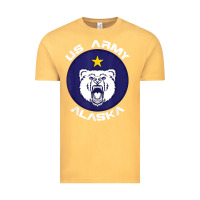 Vintage Mustard us army alaska polar bear patch t shirt Vintage Tee - DesignPulse