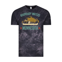 Cloud Black retro boundary waters canoe minnesota Vintage Tee - DesignPulse