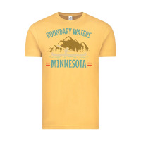 Vintage Mustard retro boundary waters canoe minnesota Vintage Tee - DesignPulse