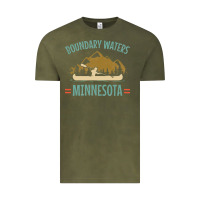 Vintage Olive retro boundary waters canoe minnesota Vintage Tee - DesignPulse