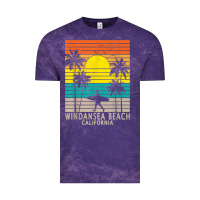Windansea Beach California Ca Surfer Surfing Surf Palm Tree Vintage Tee | Teevron