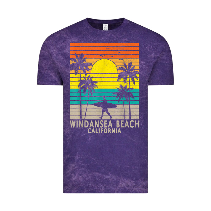Windansea Beach California Ca Surfer Surfing Surf Palm Tree Vintage Tee by DesignPulse | Teevron