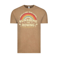 Vintage Coffee Rowing  . Just A Girl Who Loves Sunshine And Rowing Vintage Tee - DesignPulse
