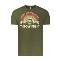 Vintage Olive Rowing  . Just A Girl Who Loves Sunshine And Rowing Vintage Tee - DesignPulse