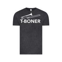 Vintage Black funny trombone funny t boner funny t boner tboner Vintage Tee - DesignPulse