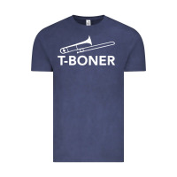 Vintage Denim funny trombone funny t boner funny t boner tboner Vintage Tee - DesignPulse