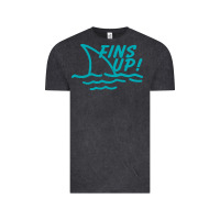 Vintage Black fins up jimmy Vintage Tee - DesignPulse
