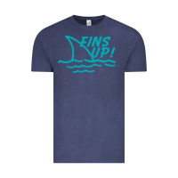 Vintage Denim fins up jimmy Vintage Tee - DesignPulse