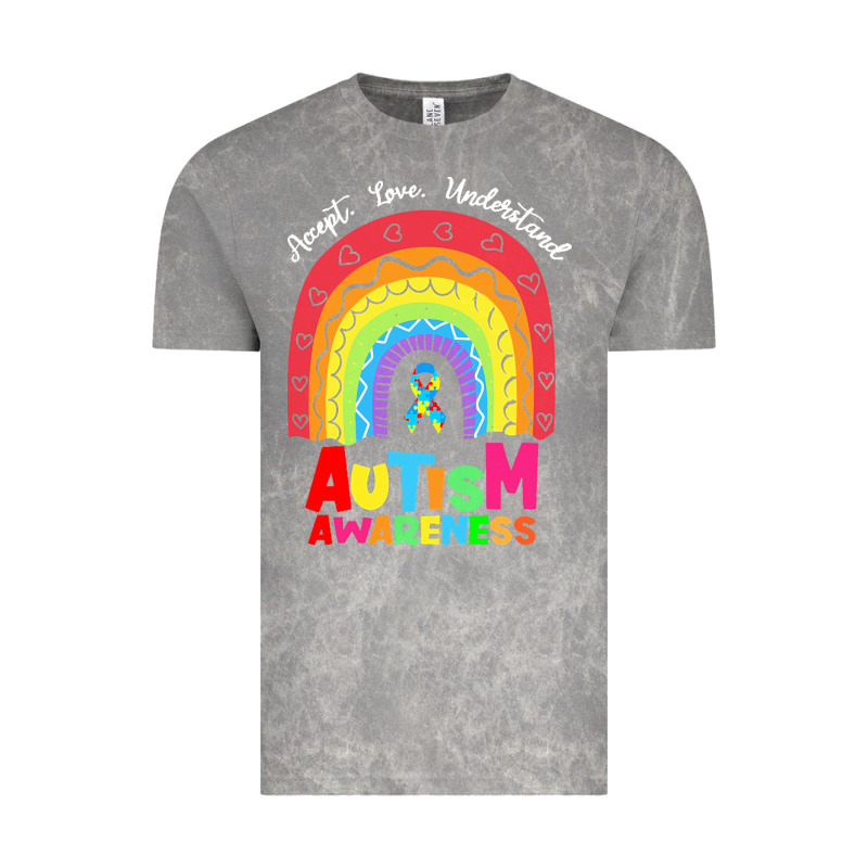 Autism Awareness Month T  Shirt Autism Awareness Rainbow Accept Unders Vintage Tee by DesignPulse | Teevron
