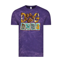 Cloud Purple Dog Nana with Paw Vintage Tee - texasbilliewilder