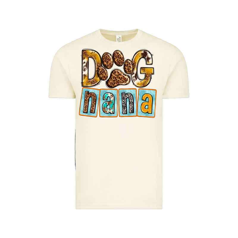 Dog Nana With Paw Vintage Tee by texasbilliewilder | Teevron