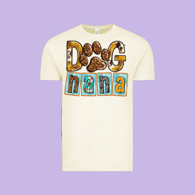 Dog Nana With Paw Vintage Tee Designed By Texasbilliewilder