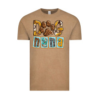 Vintage Coffee Dog Nana with Paw Vintage Tee - texasbilliewilder