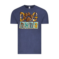 Vintage Denim Dog Nana with Paw Vintage Tee - texasbilliewilder
