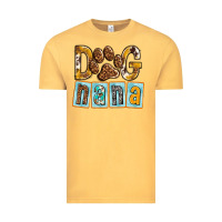 Vintage Mustard Dog Nana with Paw Vintage Tee - texasbilliewilder
