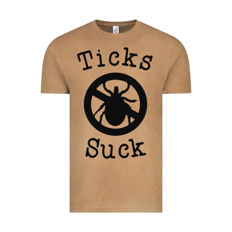 Ticks Suck Shirt Lyme Disease Gift Green Awareness Ribbon Vintage Tee by DesignPulse | Teevron