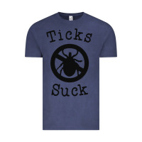 Vintage Denim ticks suck shirt lyme disease gift green awareness ribbon Vintage Tee - DesignPulse