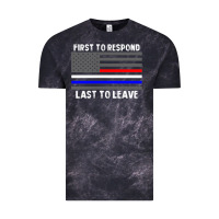 Cloud Black police fire ems first responder american flag firefighter t shirt Vintage Tee - DesignPulse