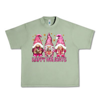 Oil Green Happy holidays with gnomes Urban Heavy Tee - NancyCooperArtShop