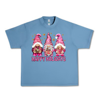 Pebble Blue Happy holidays with gnomes Urban Heavy Tee - NancyCooperArtShop