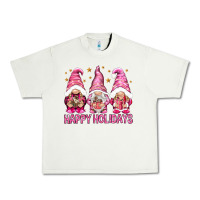 Pistachio Happy holidays with gnomes Urban Heavy Tee - NancyCooperArtShop