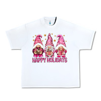 White Happy holidays with gnomes Urban Heavy Tee - NancyCooperArtShop