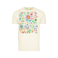 Vintage Arctic cute birds t  shirt birds and blooms   cute floral pattern by cecca de Vintage Tee - DesignPulse