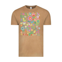 Vintage Camel cute birds t  shirt birds and blooms   cute floral pattern by cecca de Vintage Tee - DesignPulse