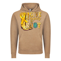 Vintage Coffee Give Cancer the boot Childhood Cancer Vintage Hoodie - NancyCooperArtShop